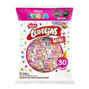 Mini Grageas de Chocolate LENTEJAS Fiesta Bolsa 240g