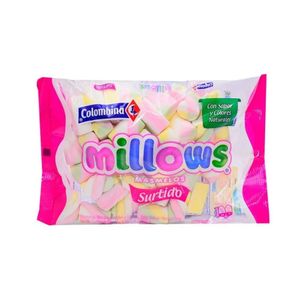 Marshmallow COLOMBINA Millows surtidos Bolsa 145gr