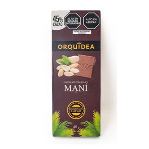 Chocolate Con Leche y Maní ORQUÍDEA 45% Cacao 45gr