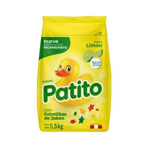 Detergente en Polvo PATITO Bicarbonato Aroma Limón Bolsa 5.5kg