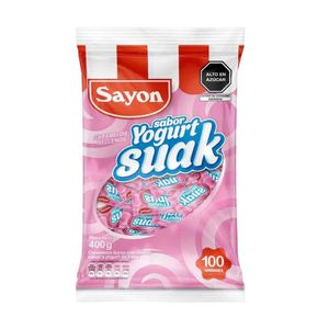 Caramelo SAYON Yogurt Suak Fresa Bolsa 400g