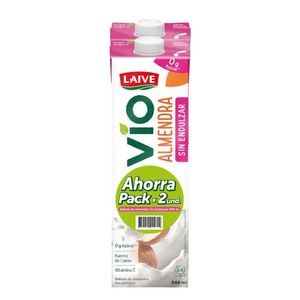 Bebida de Almendra LAIVE VIO Sin Endulzar Pack 2 Caja 946ml