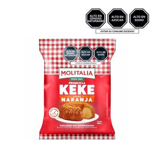 Premezcla Keke Naranja MOLITALIA Bolsa 450g