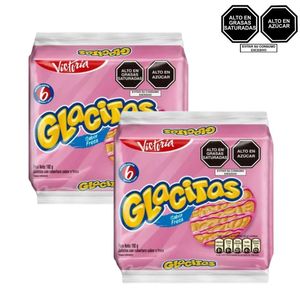 Galleta GLACITAS Sabor a Fresa Paquete 6 un x 2u
