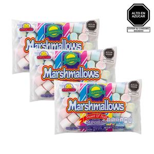 Marshmallows GUANDY Bicolor Bolsa 100gr x 3u