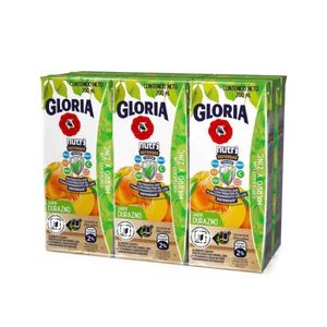 Bebida de Durazno GLORIA 200ml Paquete 6u
