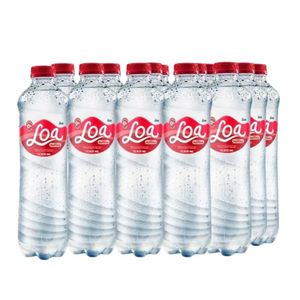 Agua con Gas LOA Sabor a Manzana Botella 650ml Paquete 15u