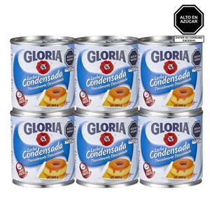 Leche Condensada GLORIA Lata 393g x 6un