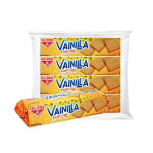 Galleta SAN JORGE Vainilla Familiar Paquete 120gr Caja 20u