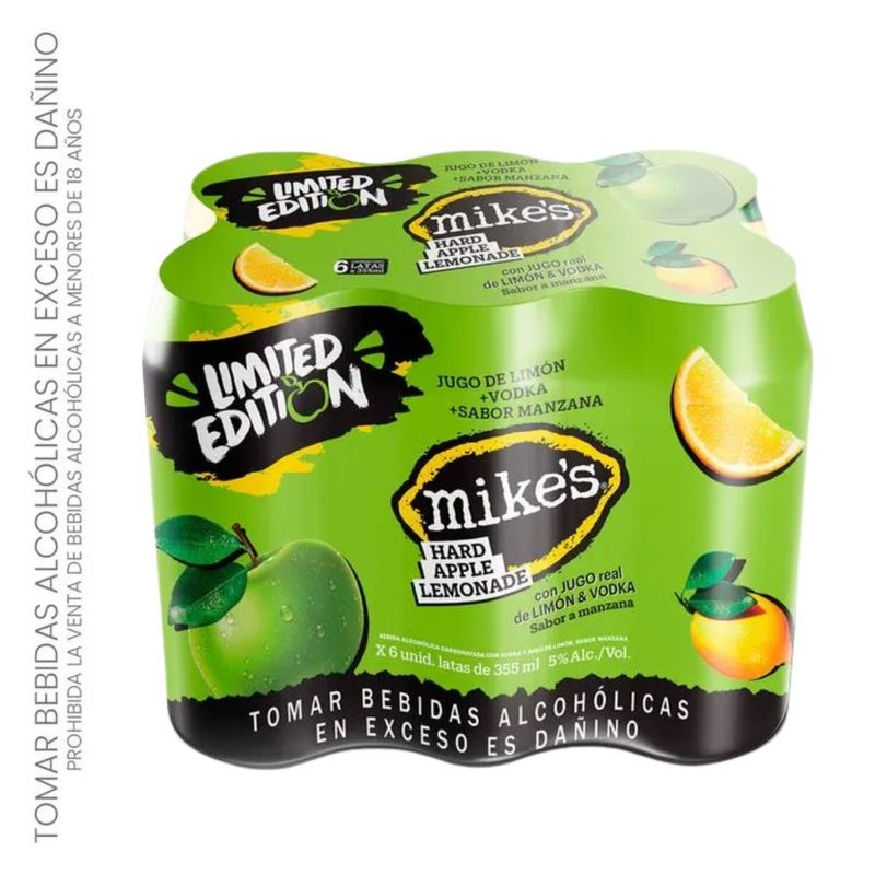 Ready To Drink MIKE'S Hard Apple Lemonade Sleek Lata 355ml Paquete 6u-1770309453859